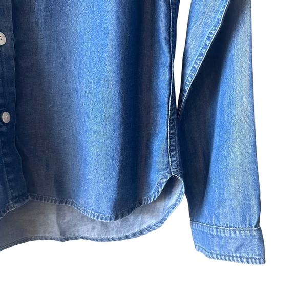 Marine Layer Chambray Button Front Shirt Blue Casual Everyday Top Size S - Picture 3 of 7